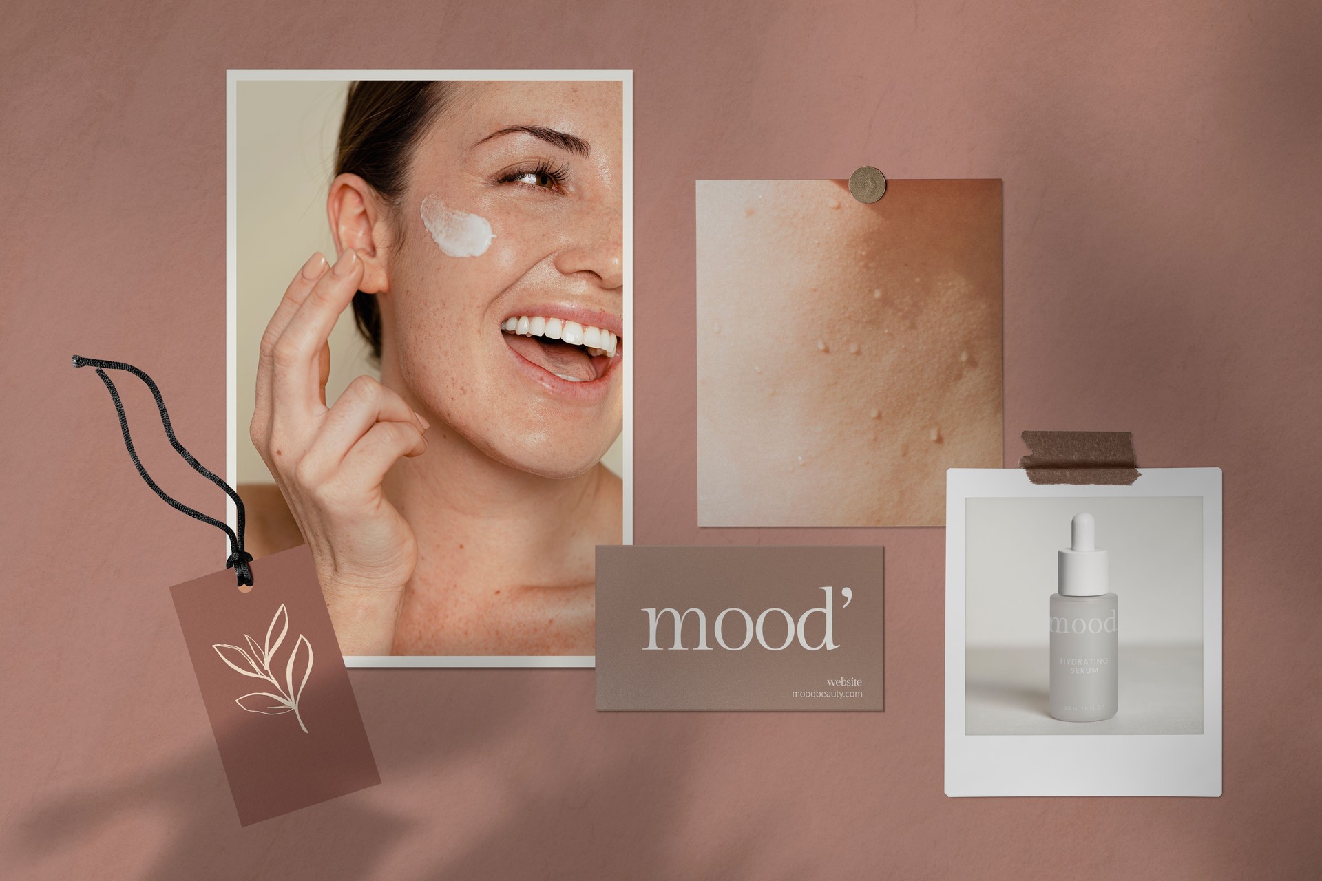 Moodboard de negocios de belleza, diseño estético